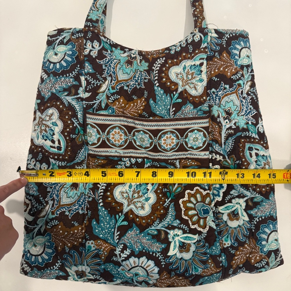 Vera Bradley Java Blue Shoulder Tote Bag Retired Print 2006 Y2K - Picture 11 of 13